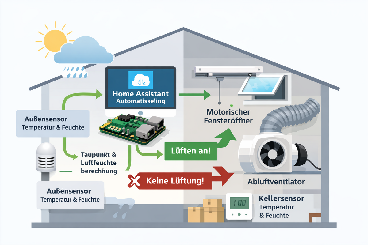 Projektbild Kellerlüftung mit Home Assistant