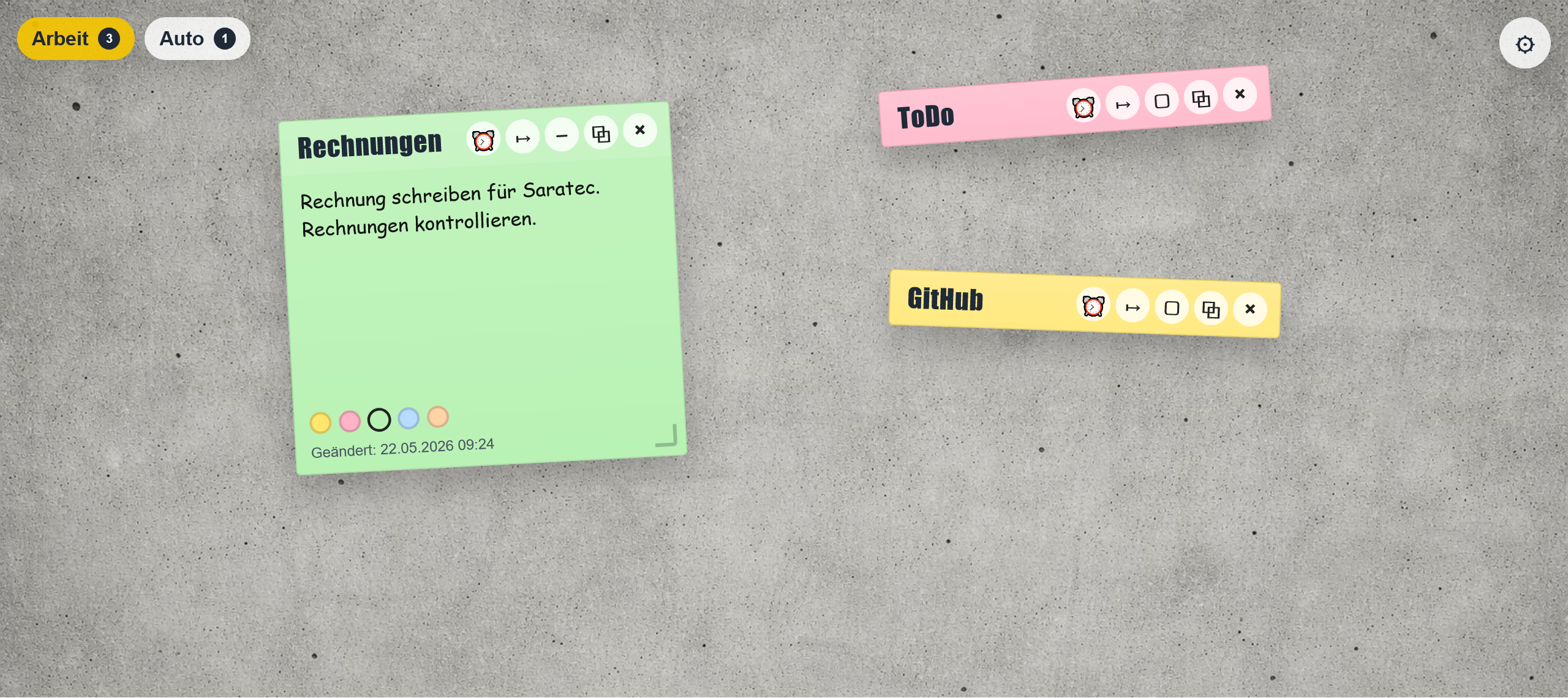 Notizzettel-Widget